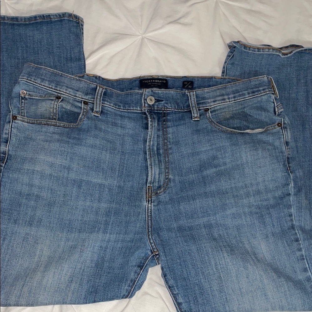 Lucky Brand Men's Straight Jeans in Blue Denim